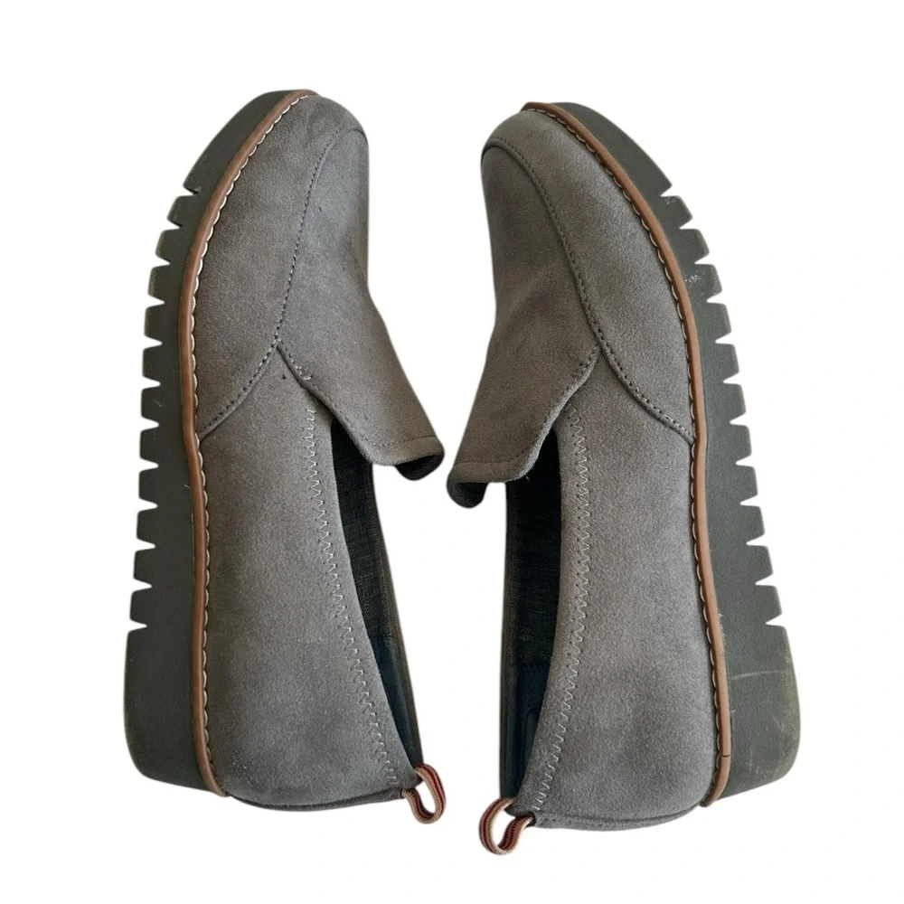 •Dr Scholls Sustainable Comfort Slip On Loafer Sz 6.5 Gray, lug sole